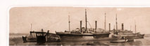 Puerto y barco antiguo